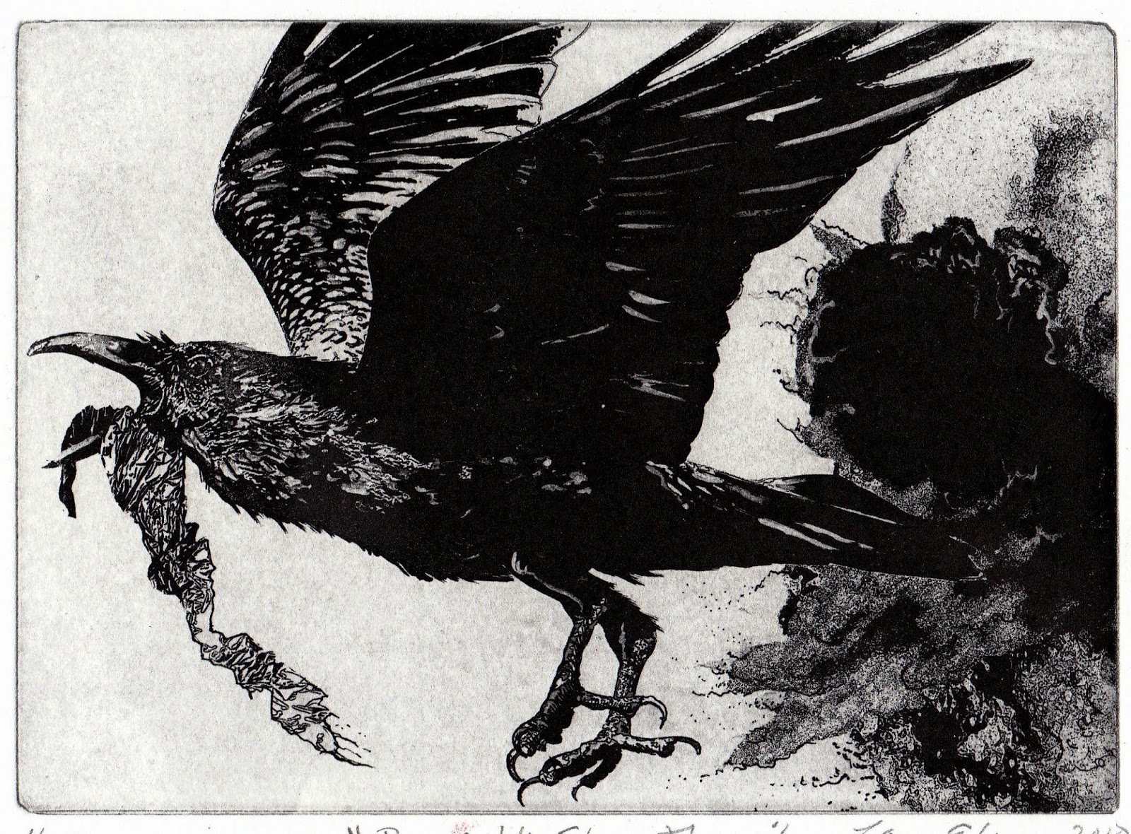 Artwork of Larry Vienneau Jr: “Ravens Like Shiny Things”.