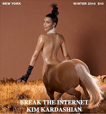 Kim Kardashian, CyberTribu, Internet, Social Media Marketing, Meme, Paper Magazine, Jean-Paul Goude