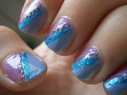 nail pastel glitter
