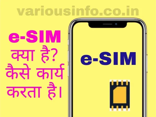 e-SIM क्या है? यह कैसे काम करता है। ( what is eSIM in hindi)