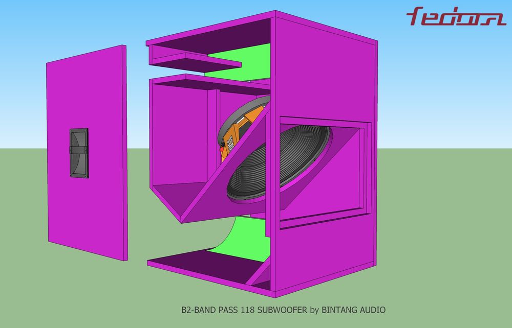 Bandpass Subwoofer Speaker Box Design 18 Inch