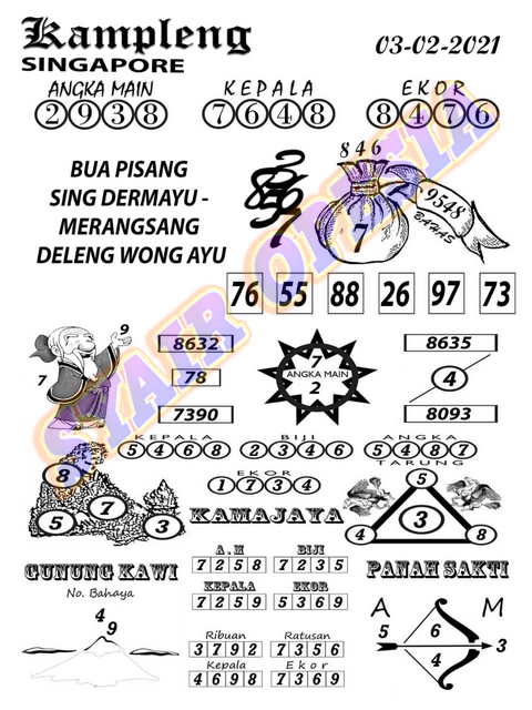 Syair Sgp Hari Ini Rabu 3 Februari 2021 Opesia Official