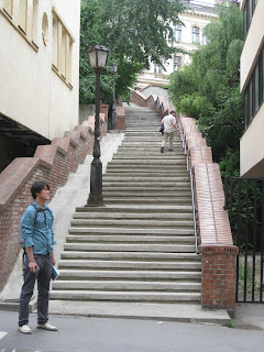 Taking the stairs to Castle Hill