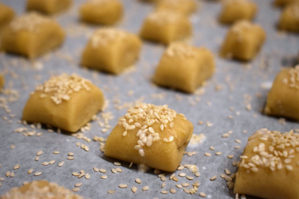 Lebanese Sesame Cookies BakingBloggers