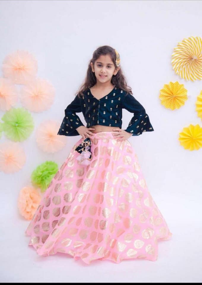 Girls customized lehenga choli, long skirt+top, and party dress (Sizes