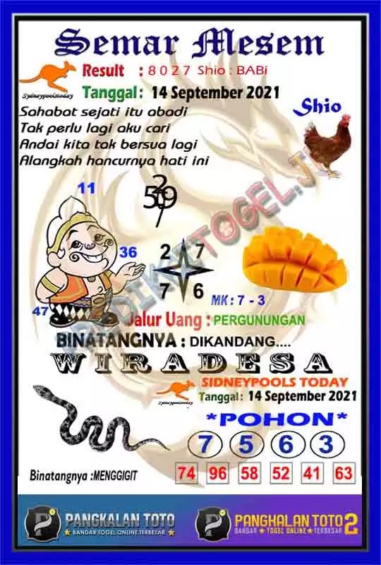 Prediksi Syair Sdy 14 September 2021 Pangkalantoto