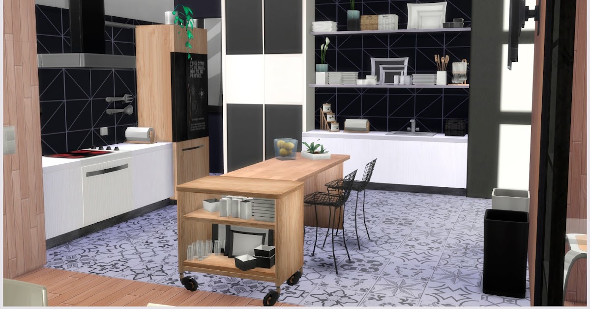 Kitchen "Leire". Sims 4 Custom Content.
