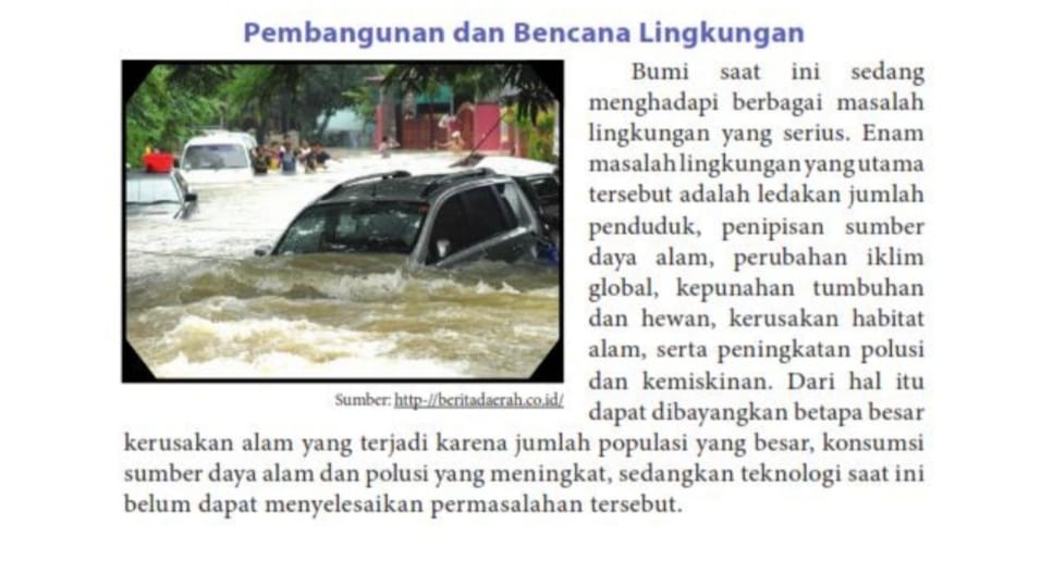 Istilah dan Makna Teks Pembangunan dan Bencana Lingkungan