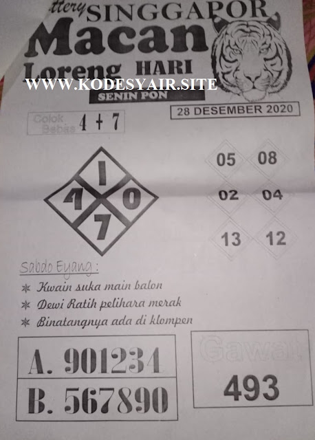 Forum Kode Syair Singapore 28 Desember 2020 Syair Togel