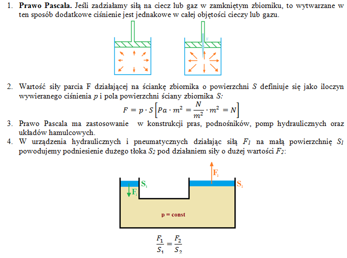 Prawo Pascala Zadania Klasa 7 Klasa VIIa - 21.04.2020r. prawo Pascala