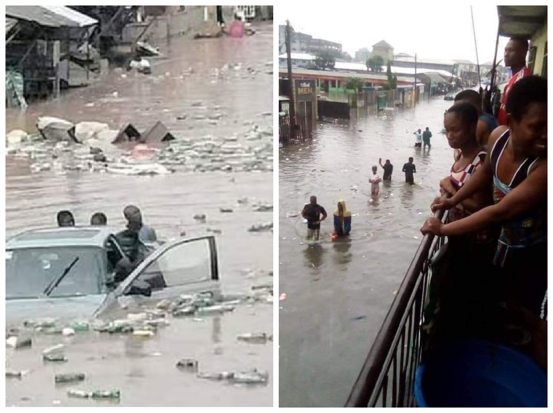 Pray for Rivers State, check out what flood did in major roads