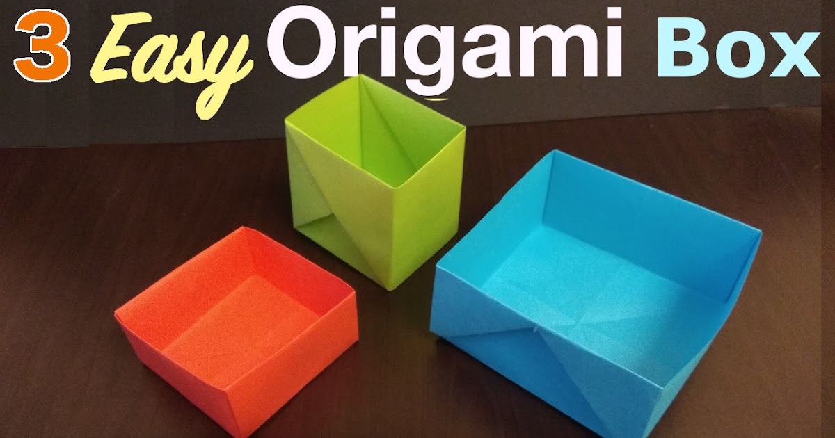 Yoshiny's Design 3 Ways to Fold Origami Box.