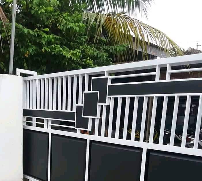 Pagar Minimalis Kombinasi Plat