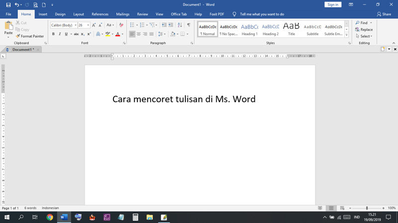 Cara Mencoret Tulisan Di Microsoft Word Bayi Komputer