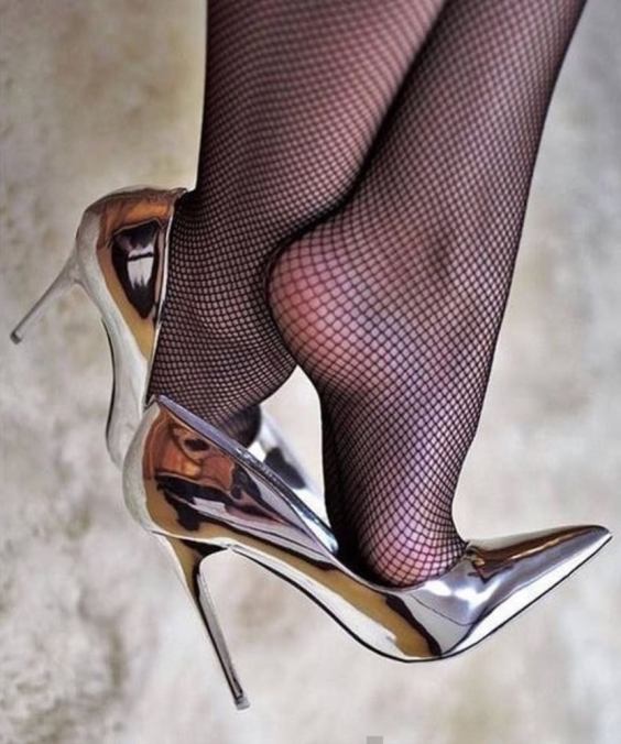 Fishnets and high heels