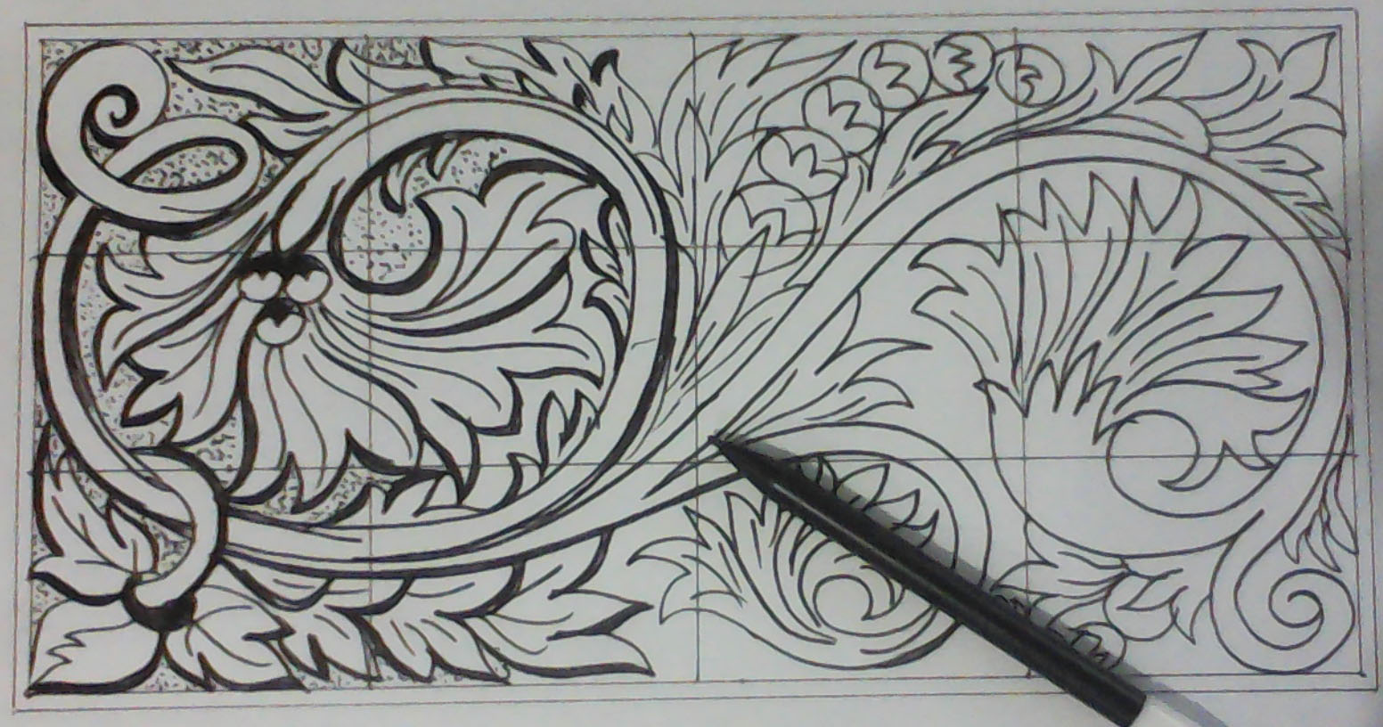 Menggambar Sketsa Ukir Motif Jepara  em_sholikhan blog 