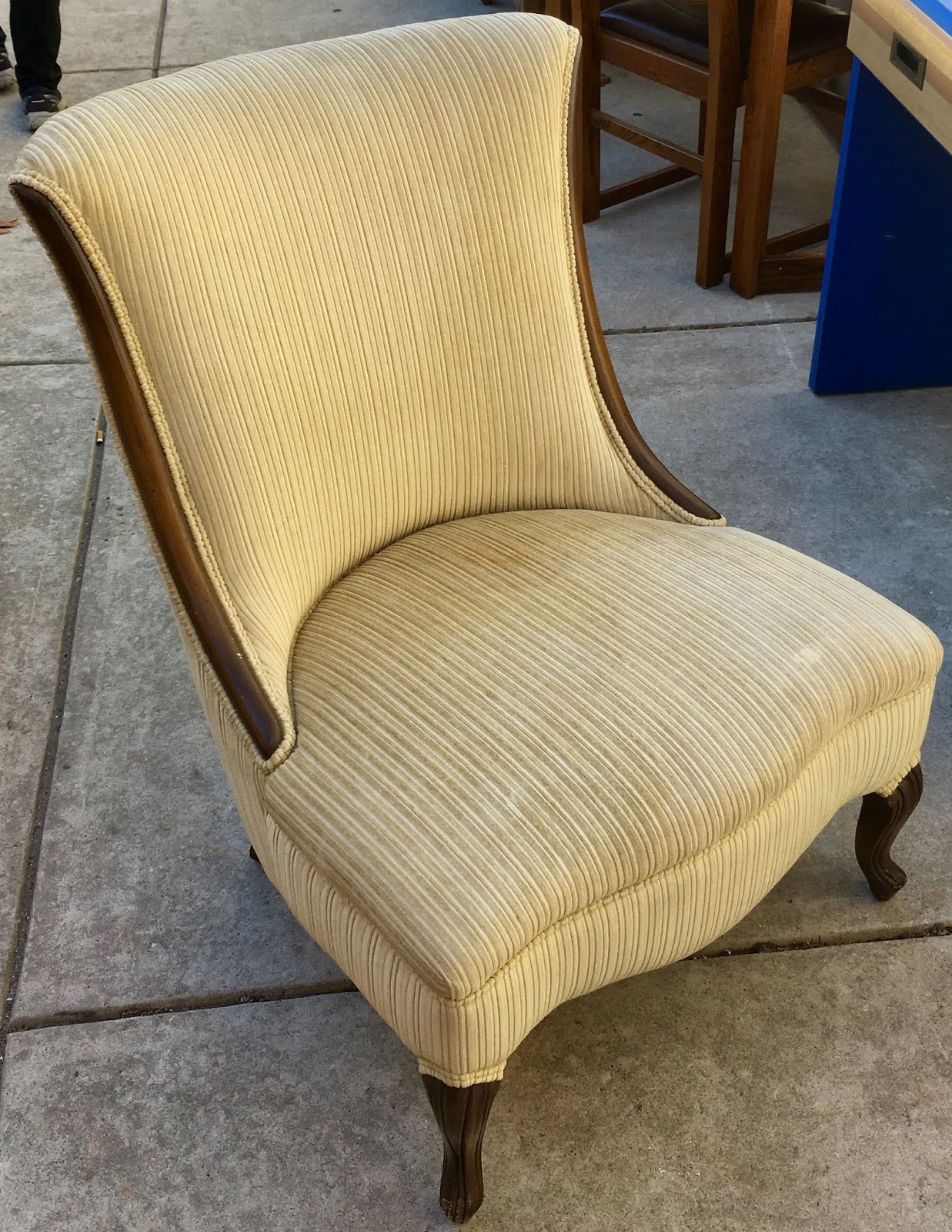 Uhuru Furniture & Collectibles: Armless Upholstered Chair - $95/$125 SOLD