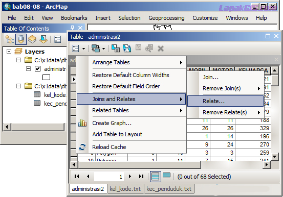 Cara Menggabungkan Tabel Pada ArcGis