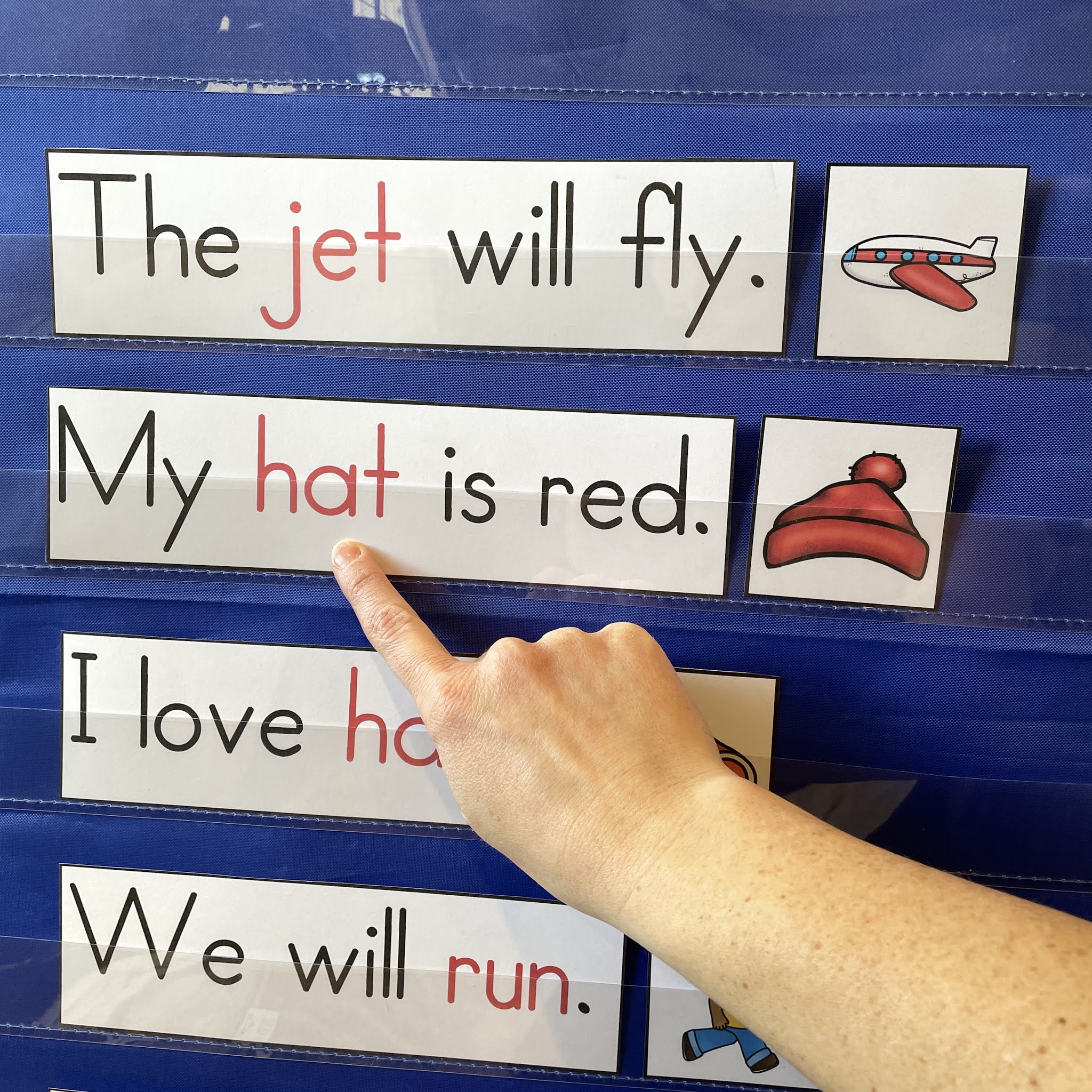 Simple Sentences Pocket Chart Center for Kindergarten Mrs. McGinnis
