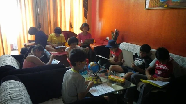 Kids giving Sudoku Test during The Science and Fun Learning Camp 2014