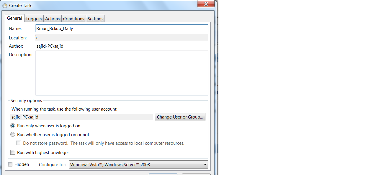 configure RMAN backup jobs