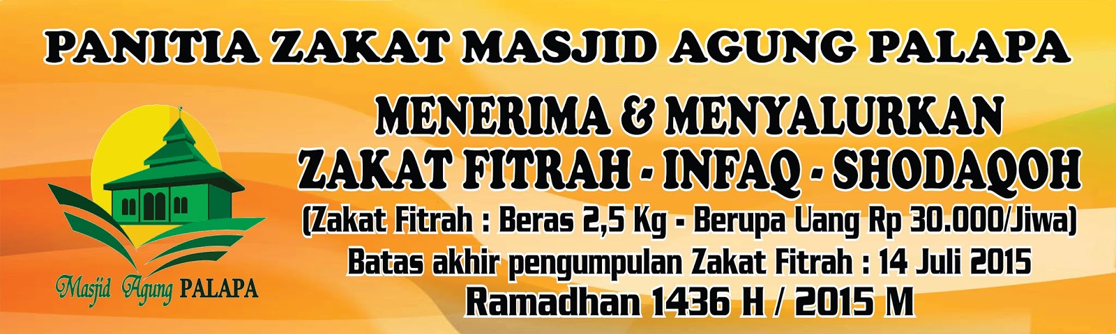 Contoh Spanduk Penerimaan Zakat