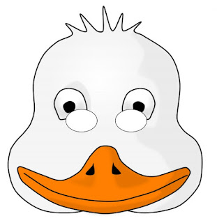 Máscara para imprimir de pato blanco