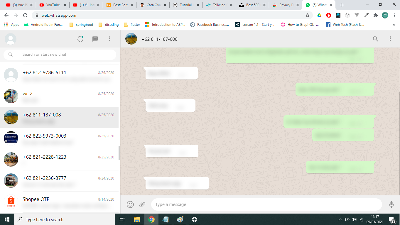 Cara Blur Chat di Whatsapp Dengan Mudah Tutorial Programming