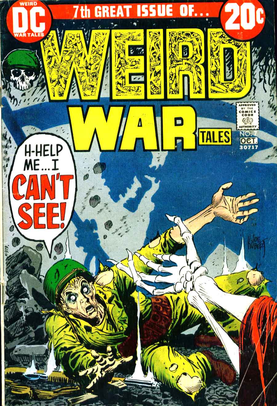 Weird War Tales v1 #7 dc bronze age comic book cover art by Joe Kubert