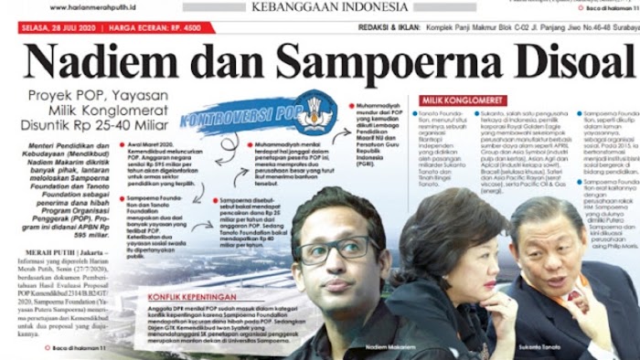 Penyederhanaan Kurikulum yang Menghapus Mapel Sejarah Diinisiasi oleh Sampoerna Foundation?