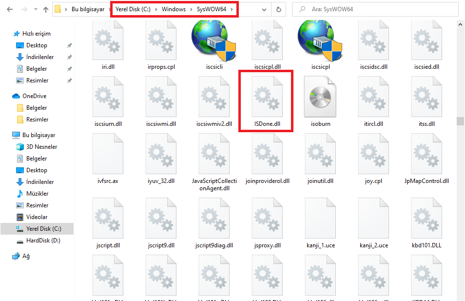 Windows 64 bit dll yükleme