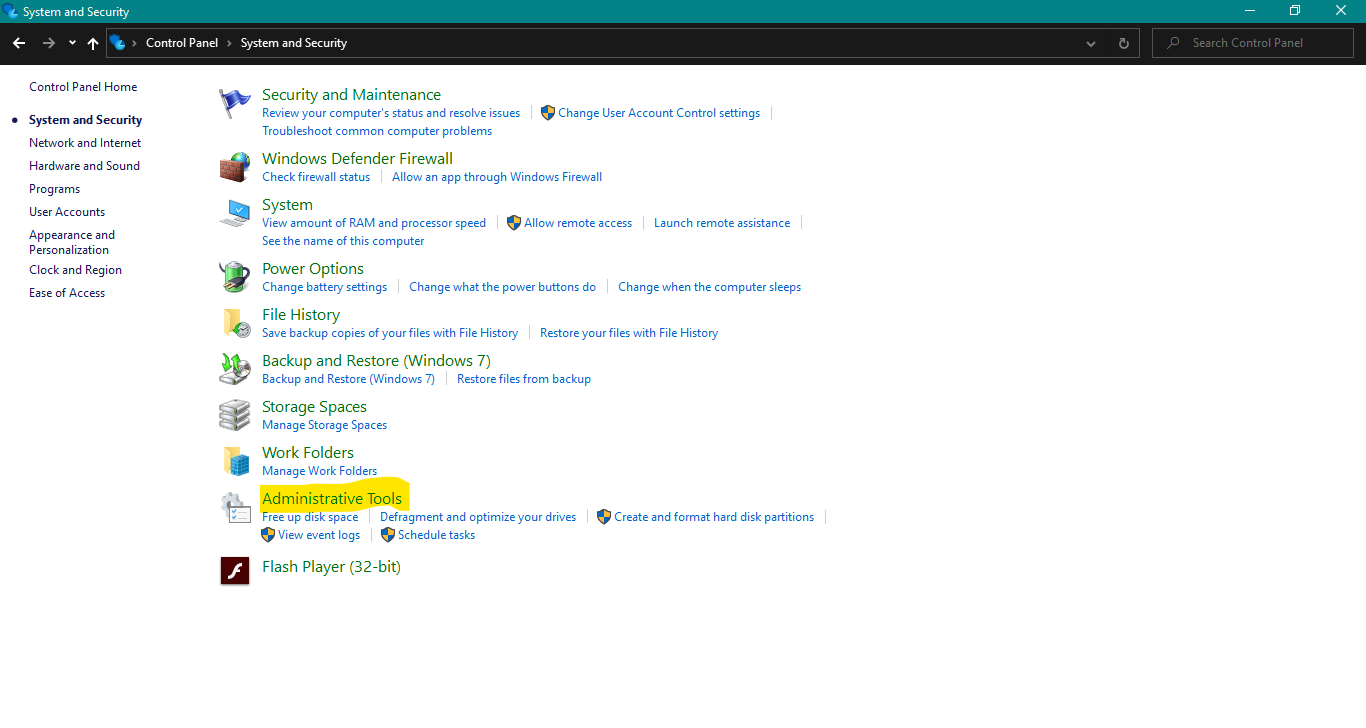 Hardware information on Windows 10