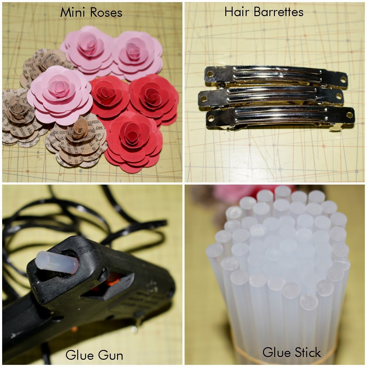 DIY How To Make Paper Roses Hair Barrette Reduce. Reuse. Recycle