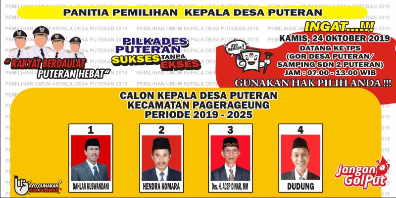 Desain Banner Calon Kepala Desa gambar contoh banners