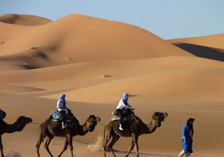 Las dunas del desierto de Erg Chebbi.