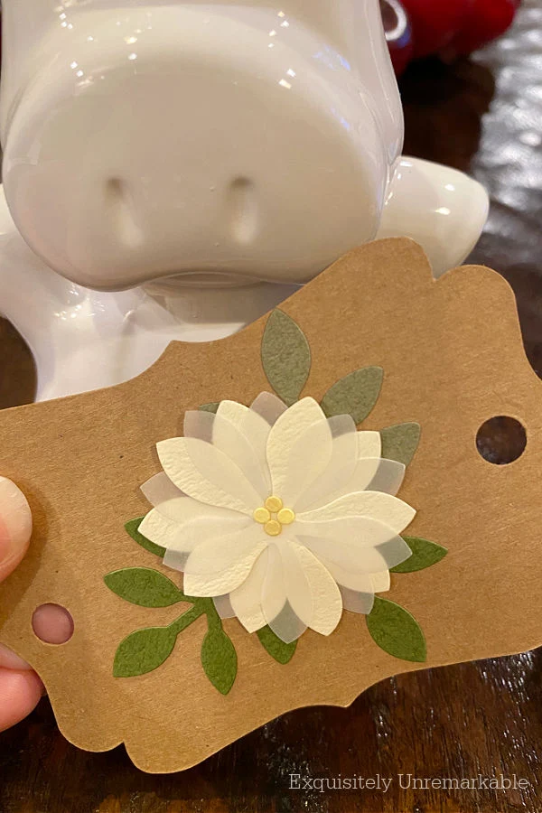 Small Floral Banner Tag