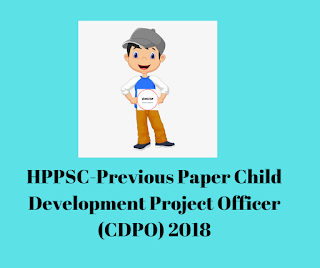 HPPSC-Previous Paper Child Development Project Officer (CDPO) 2018