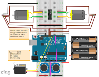 robot avoider dengan servo