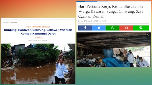 Ke Ciliwung, Dulu Jokowi Janjikan Kampung Deret tapi Tak Terwujud, Kini Risma Janjikan Rumah