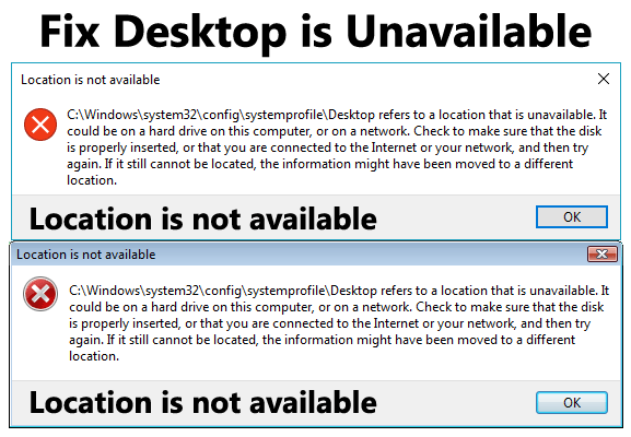 Mengatasi Desktop is Unavailable di semua Windows Mengatasi Desktop is Unavailable di semua Windows