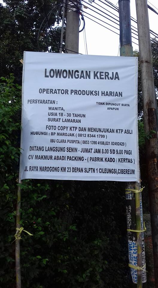 Lowongan Kerja Di Pabrik Cileungsi