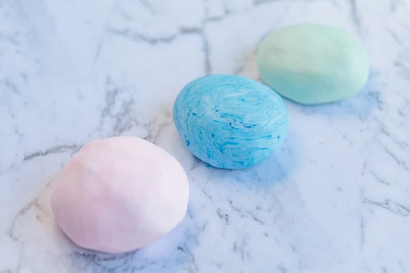 two ingredient playdough with conditioner