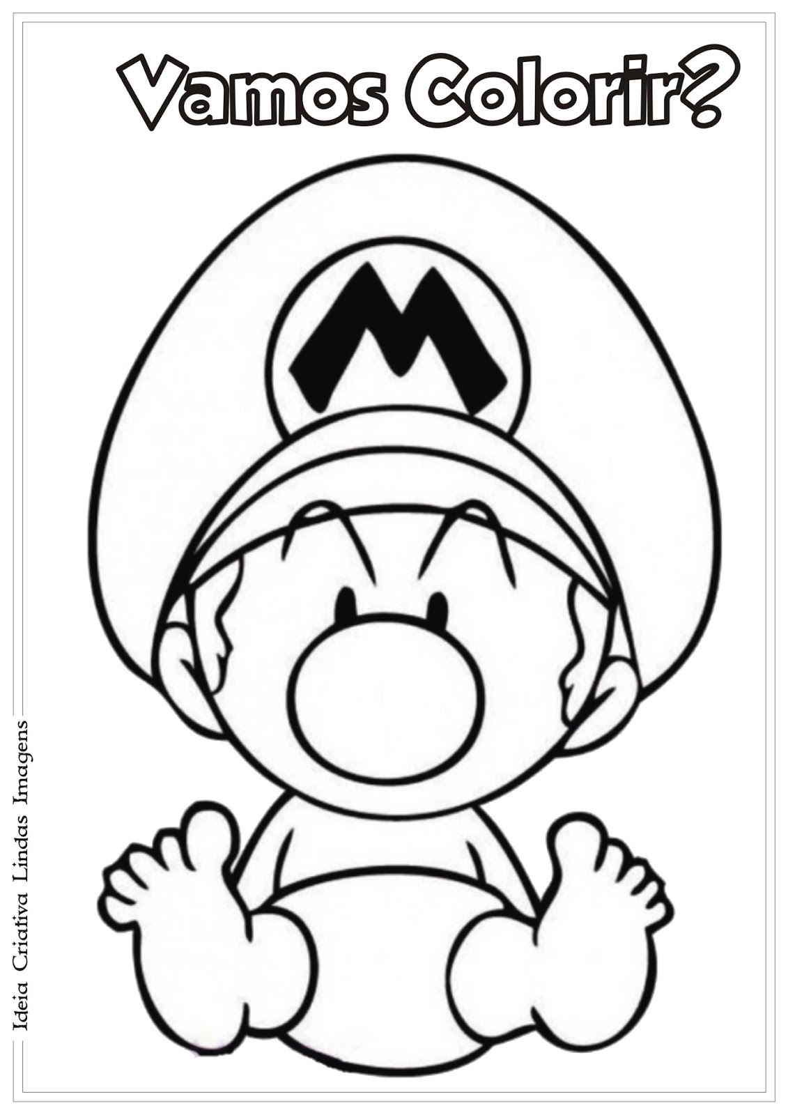 Mario e moto fofos para colorir - Imprimir Desenhos