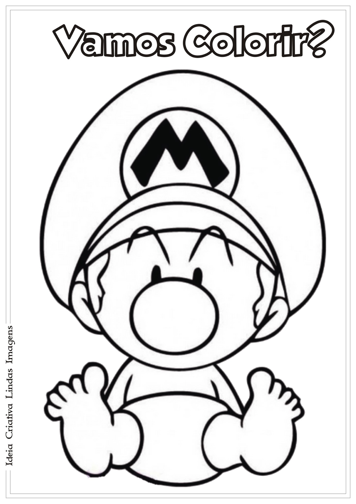 Super Mario Bros, desenhos para imprimir colorir e pintar do Mario, Luigi,  Princesa Peach, Bowser etc - Desenhos para pintar e colorir