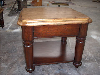 two tone oak table