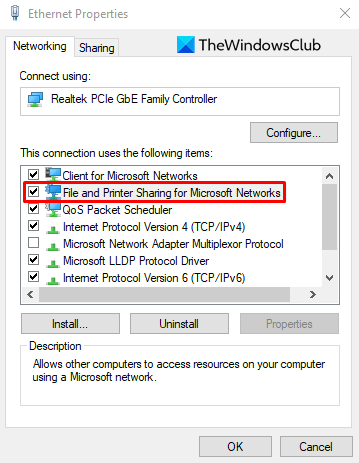 Как включить или отключить общий доступ к файлам и принтерам в Windows 10