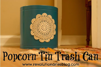 Popcorn Tin Trash Can