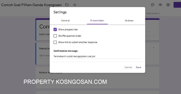 Cara membuat soal pilihan ganda di google form