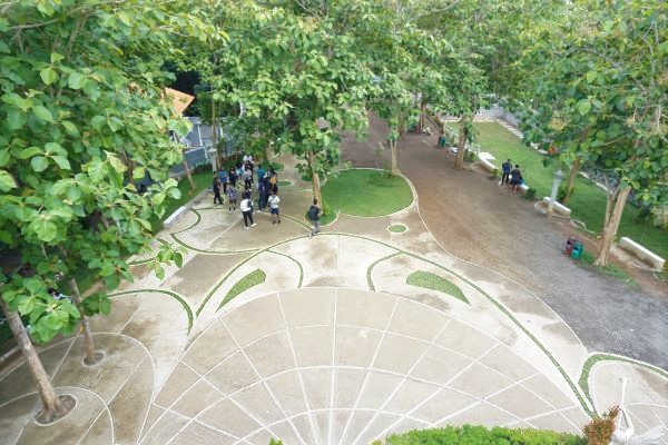 Depan Gereja Ayam Tampak dari Atas Depan Gereja Ayam Tampak dari Atas