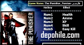 The Punisher (PC) Oyunu Sınırsız Mermi, Kolay Kill +5 Trainer Hilesi